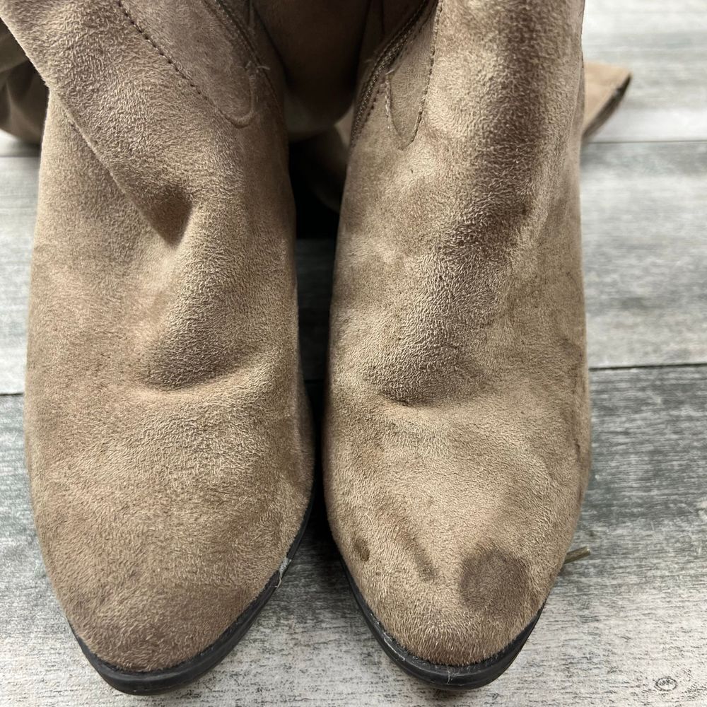 Qupid over the knee faux suede boots heels - Picture 7 of 10